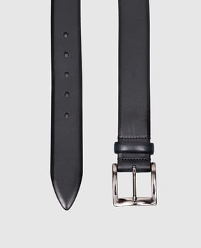 MooRER Blue leather belt BERTH BERTHASH
