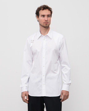 Alexander McQueen White shirt with a strap 828259QNAAX
