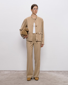 Enrico Mandelli Beige CANNES wool trousers CANNES4531
