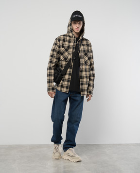 Off-White Blue jeans with logo patch OMYA175C99DEN004