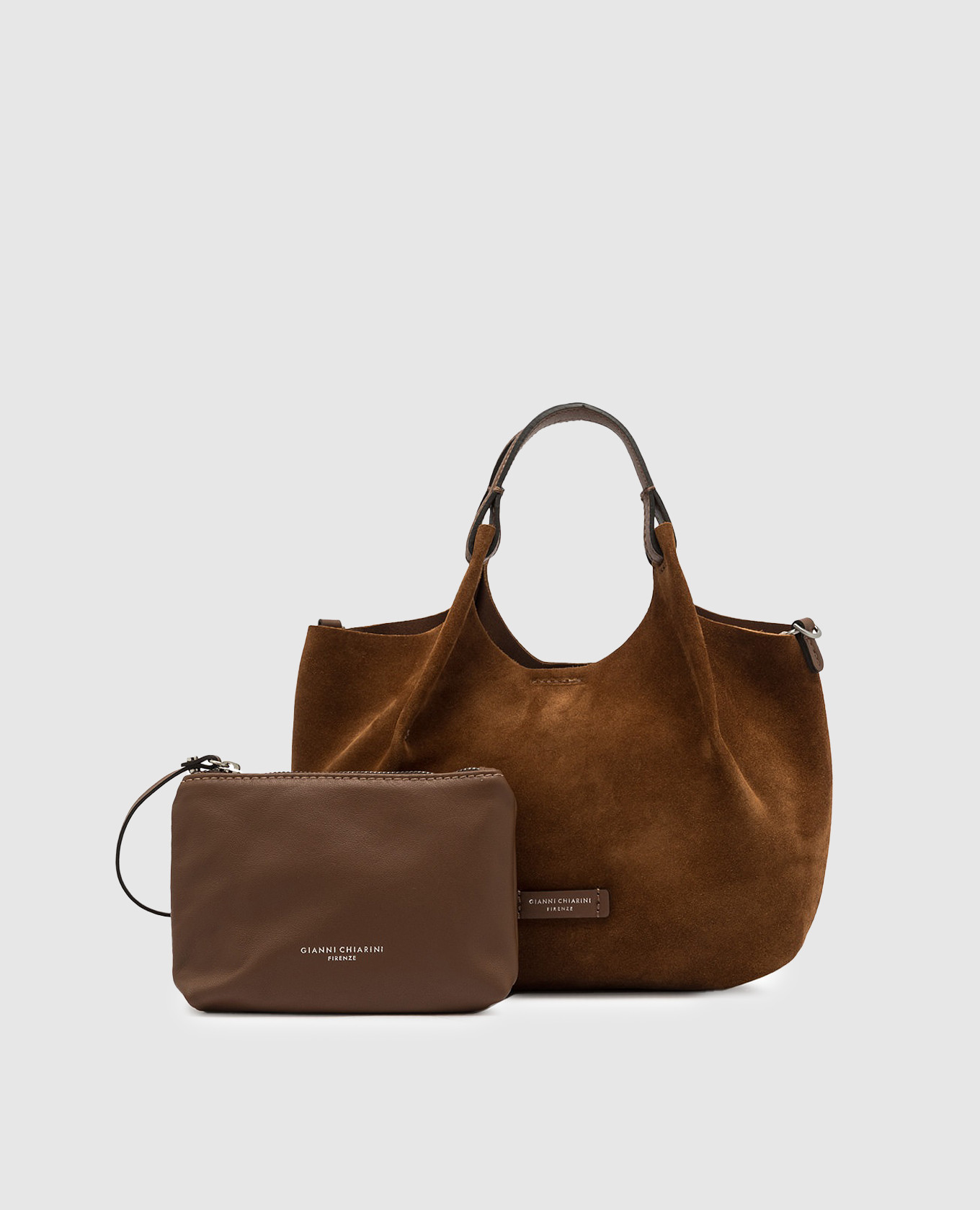 Dua brown suede tote bag Gianni Chiarini 4