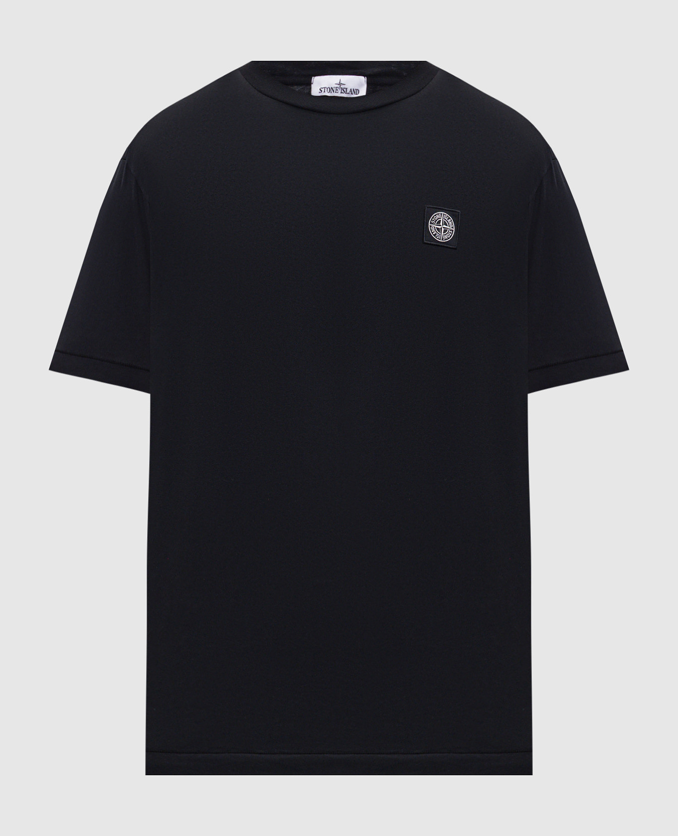 Black T-shirt with logo patch Stone Island