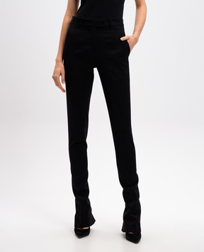 The Attico Black wool flared pants 250WCP00250WWW046AA