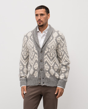 Peserico White cardigan with alpaca wool pattern R59431F039249A