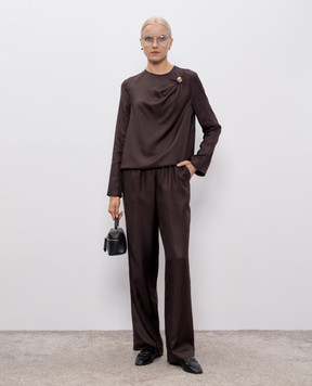 Loulou de Saison Brown AZAE silk blouse AZAE