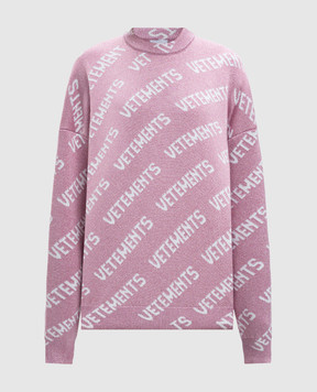 Vetements Pink sweater with wool and lurex UA65KN220P