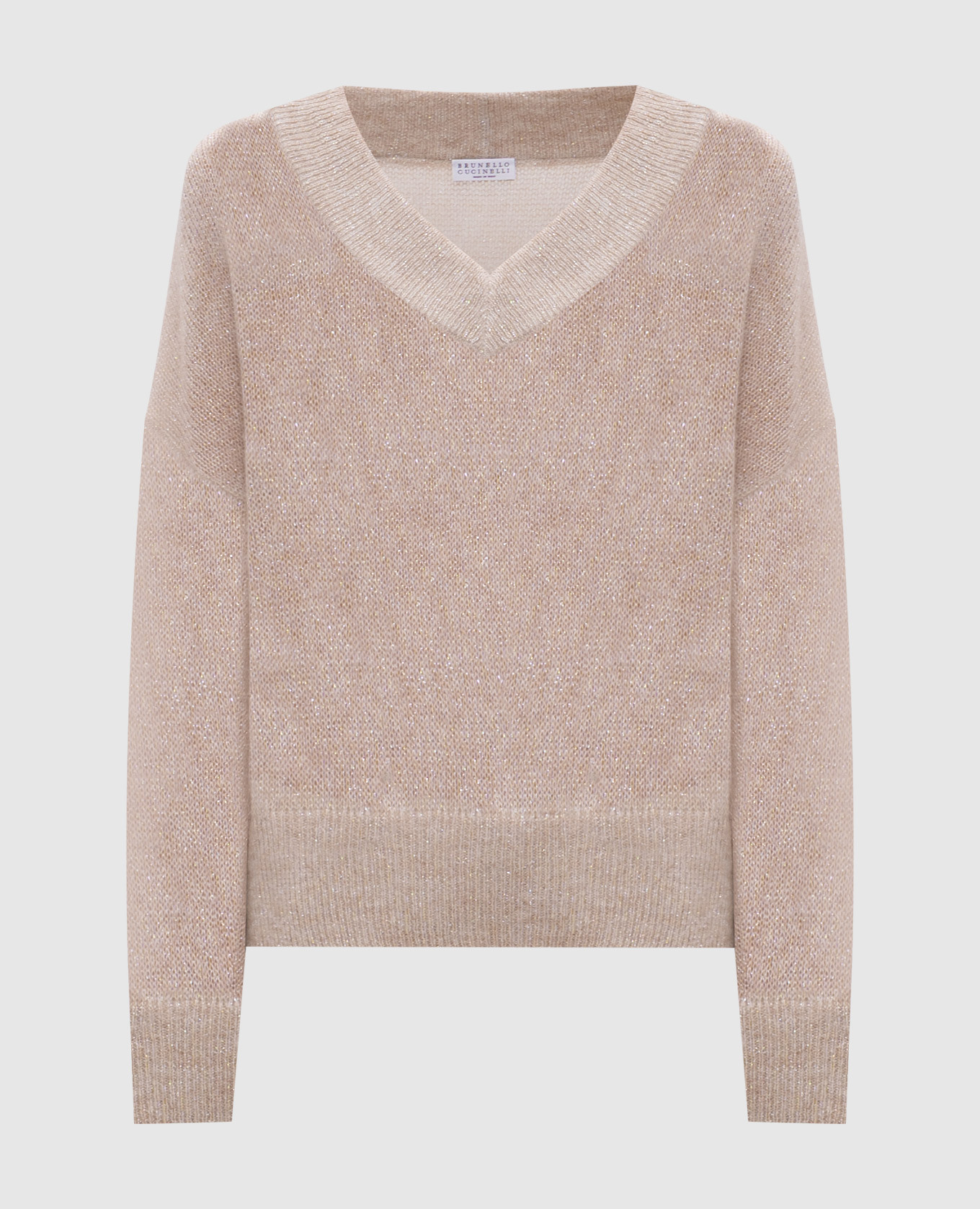 

Beige pullover with wool and lurex Brunello Cucinelli, Бежевый