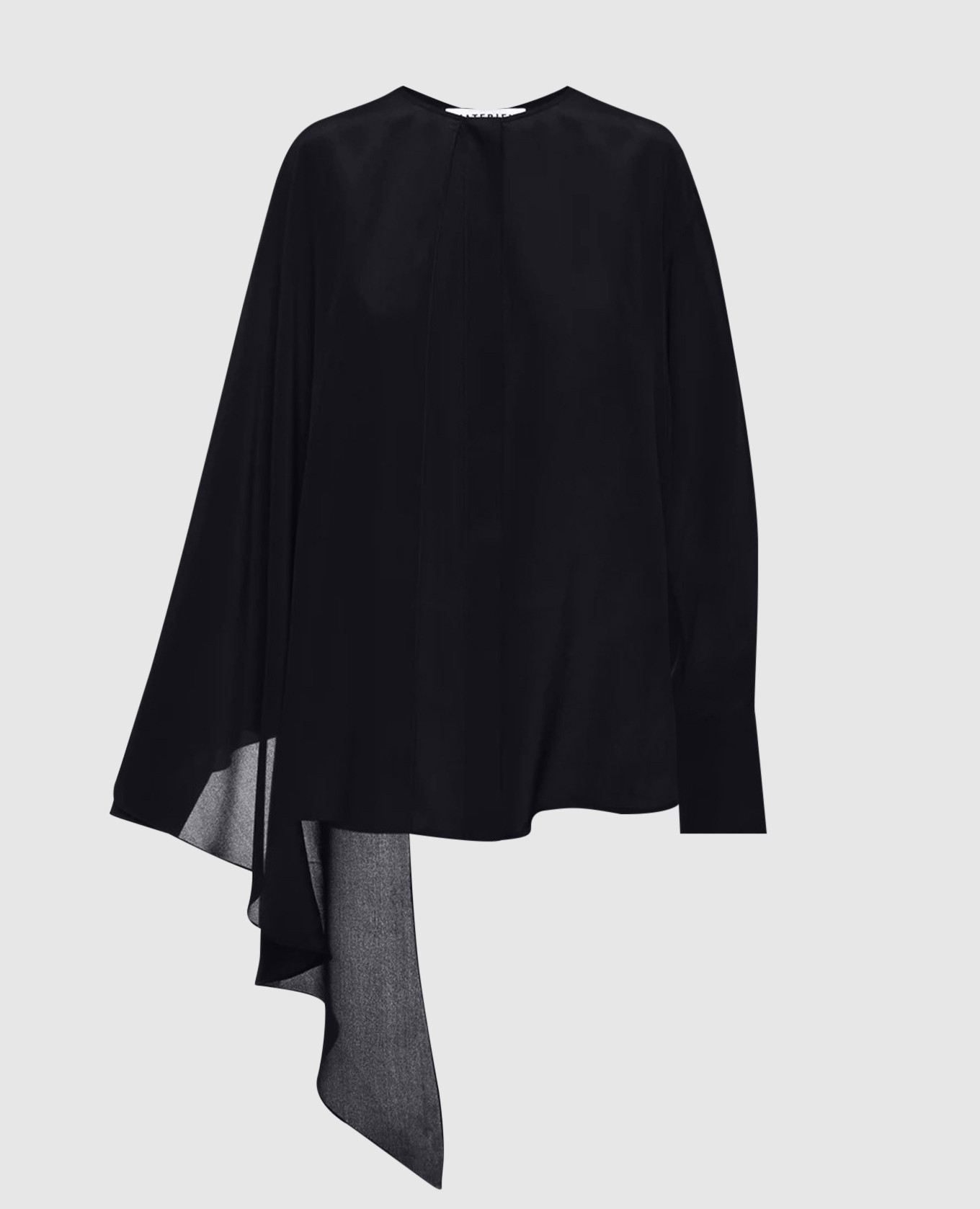 Black silk blouse with scarf Materiel
