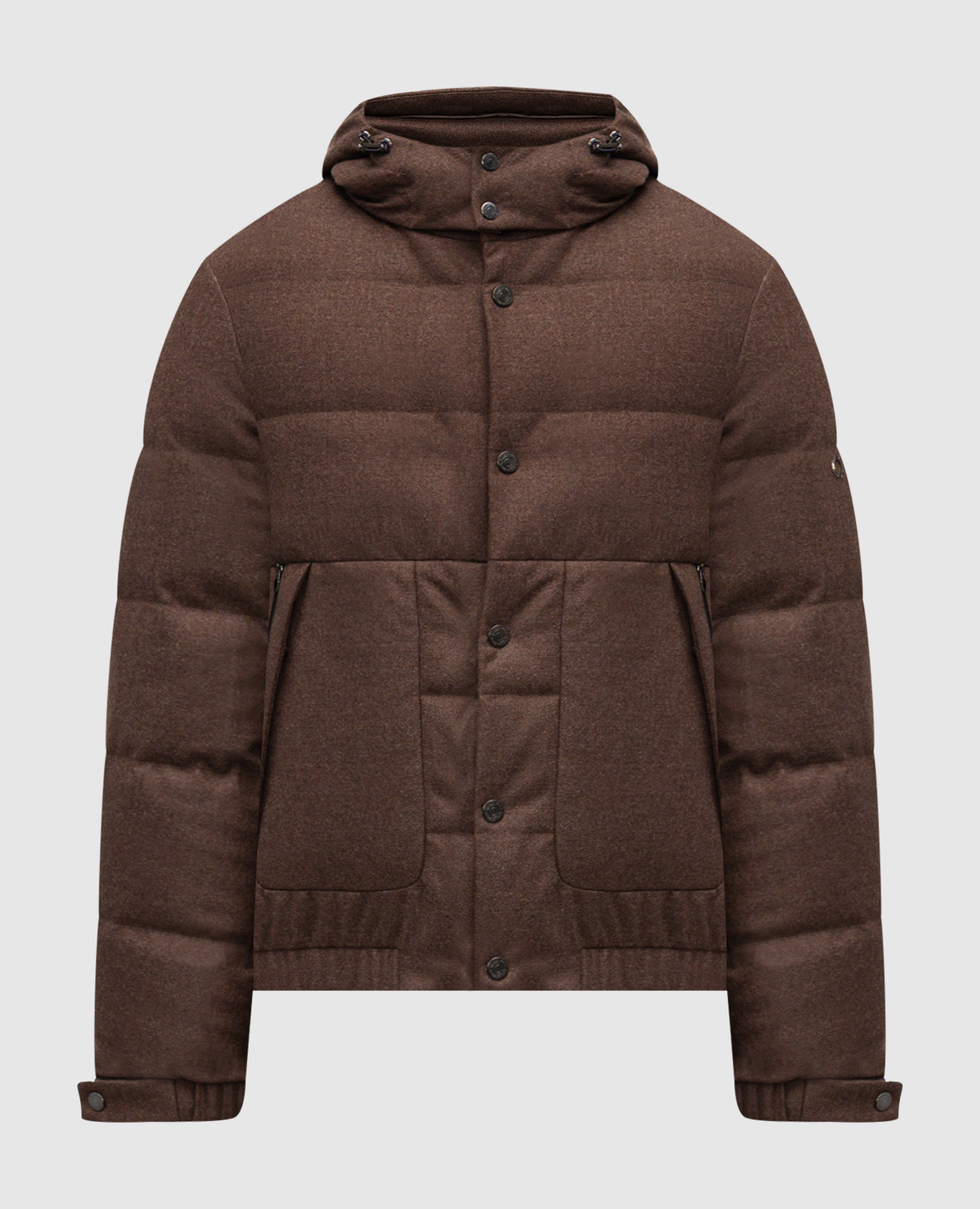 

Brown quilted wool and cashmere down jacket Stefano Ricci