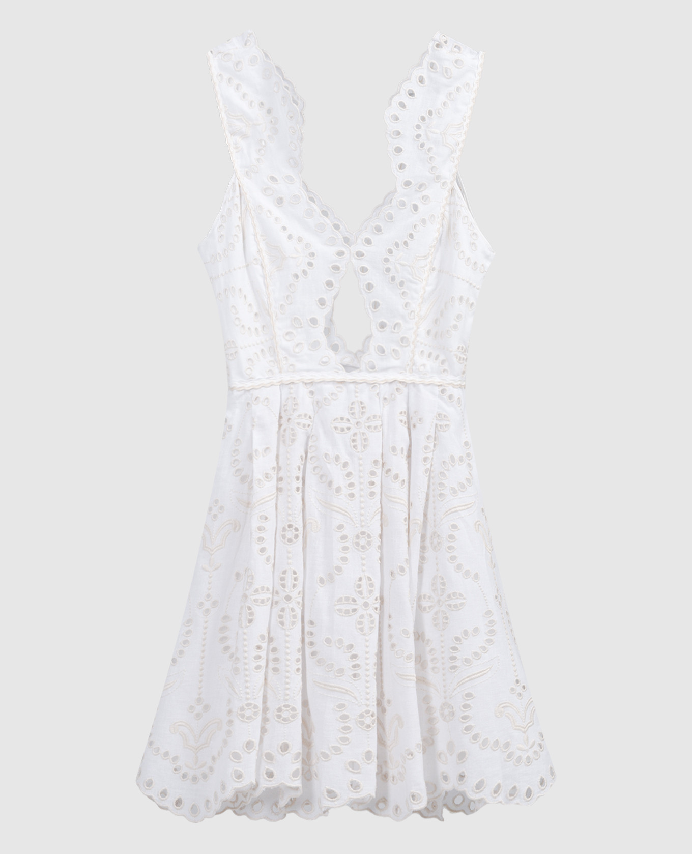 

White mini dress with broderie embroidery Charo Ruiz