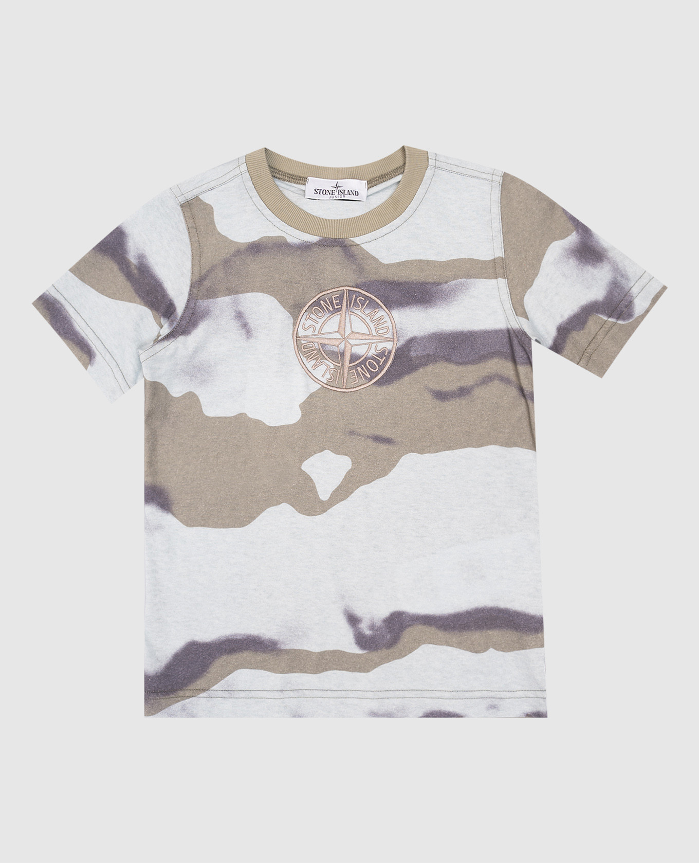 

Children's T-shirt with embroidered logo Stone Island, White