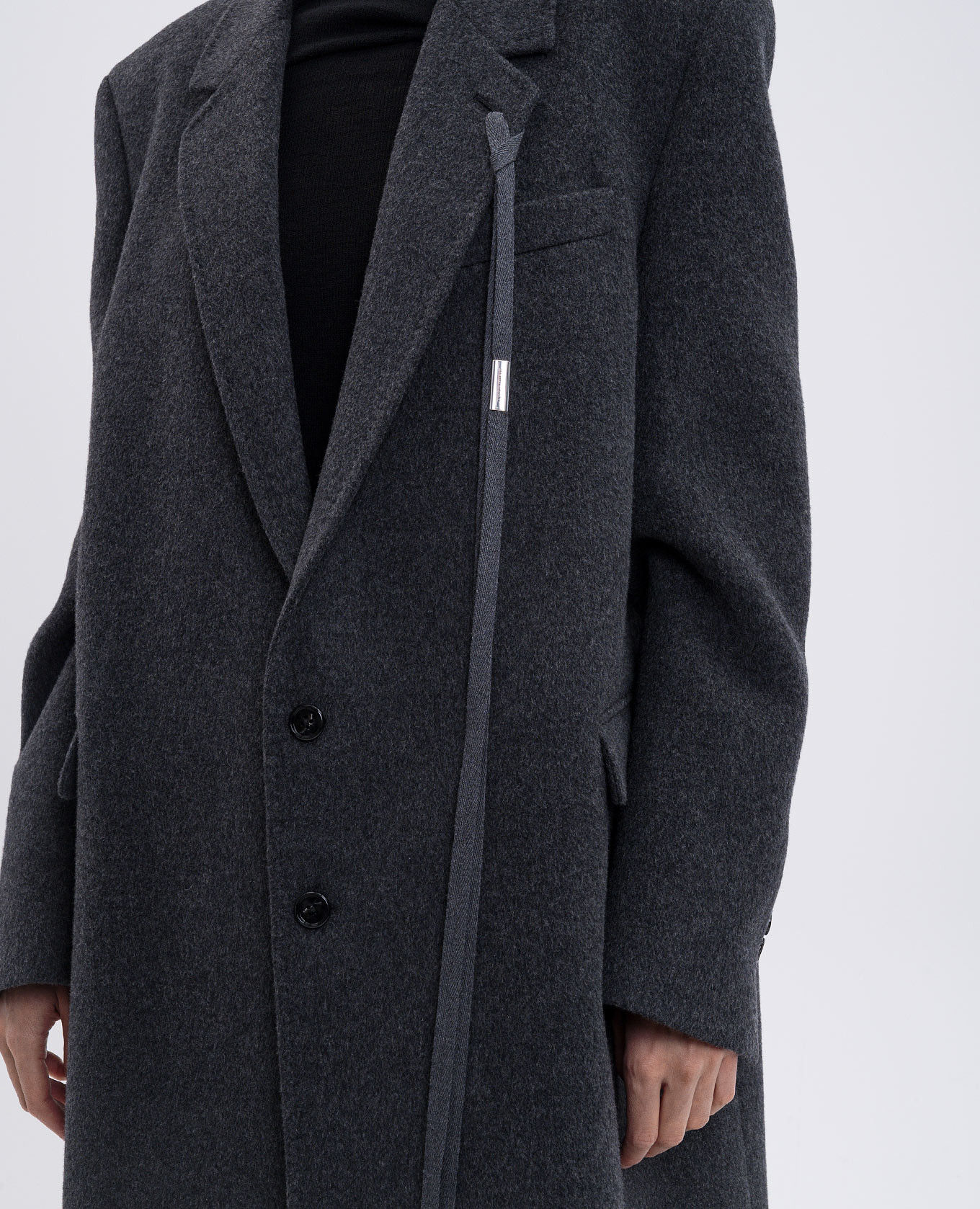

Viv gray coat with wool Ann Demeulemeester, Grey
