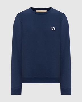 Valentino Blue sweatshirt with logo 7V3MF28RAQS