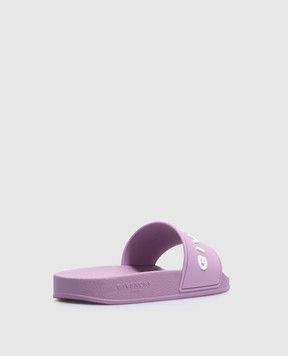 Givenchy Purple sliders with textured logo print BE3076E2C4