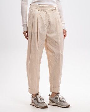 MooRER Ruth WFC beige linen trousers RUTHWFC