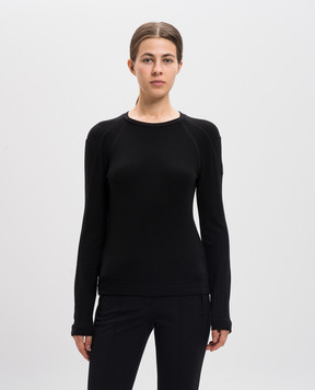 Moncler Black longsleeve with wool J20938D0000489ANQ