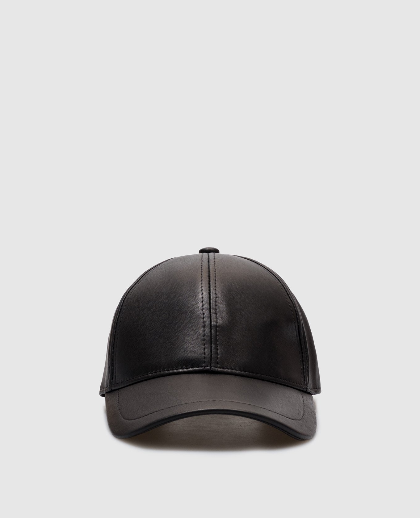 

Black leather cap Yves Salomon