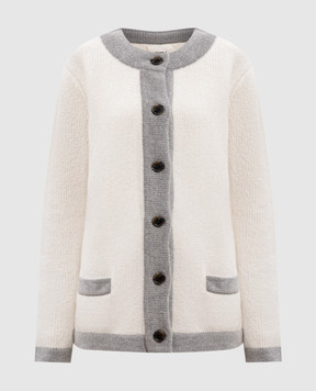 LISA YANG Aera white cashmere cardigan 2024300
