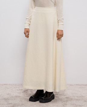 Intoca White wool skirt 252SAXSKL1003