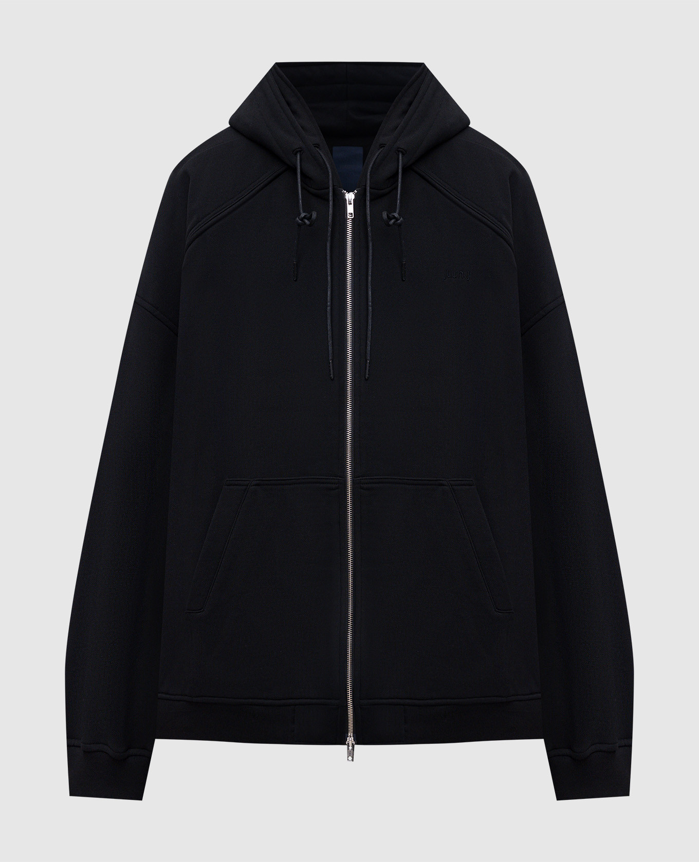 

Black sports jacket with logo embroidery Juun.j