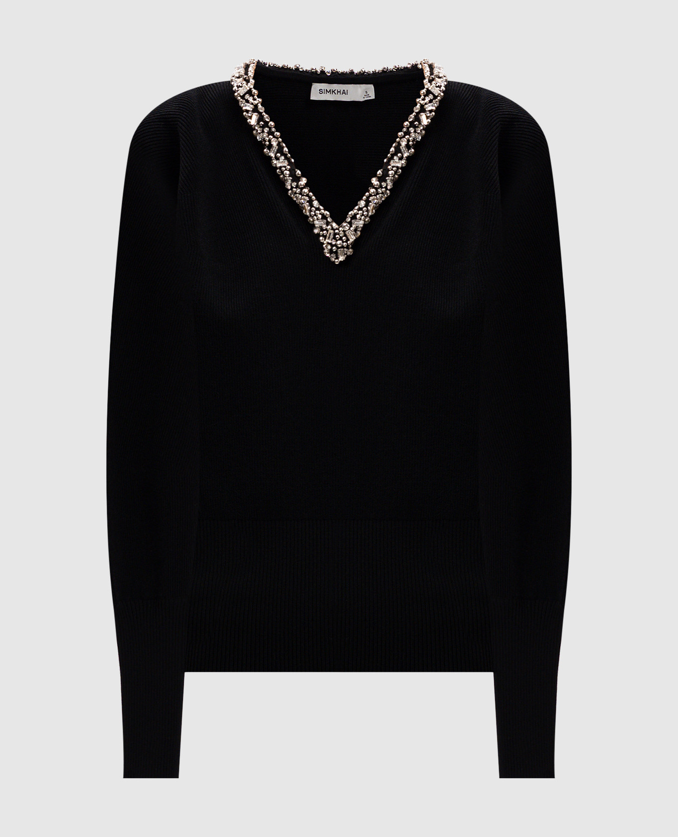 Townes black pullover with crystals Simkhai