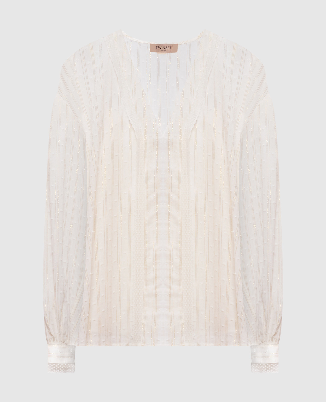

Beige blouse with lurex Twinset