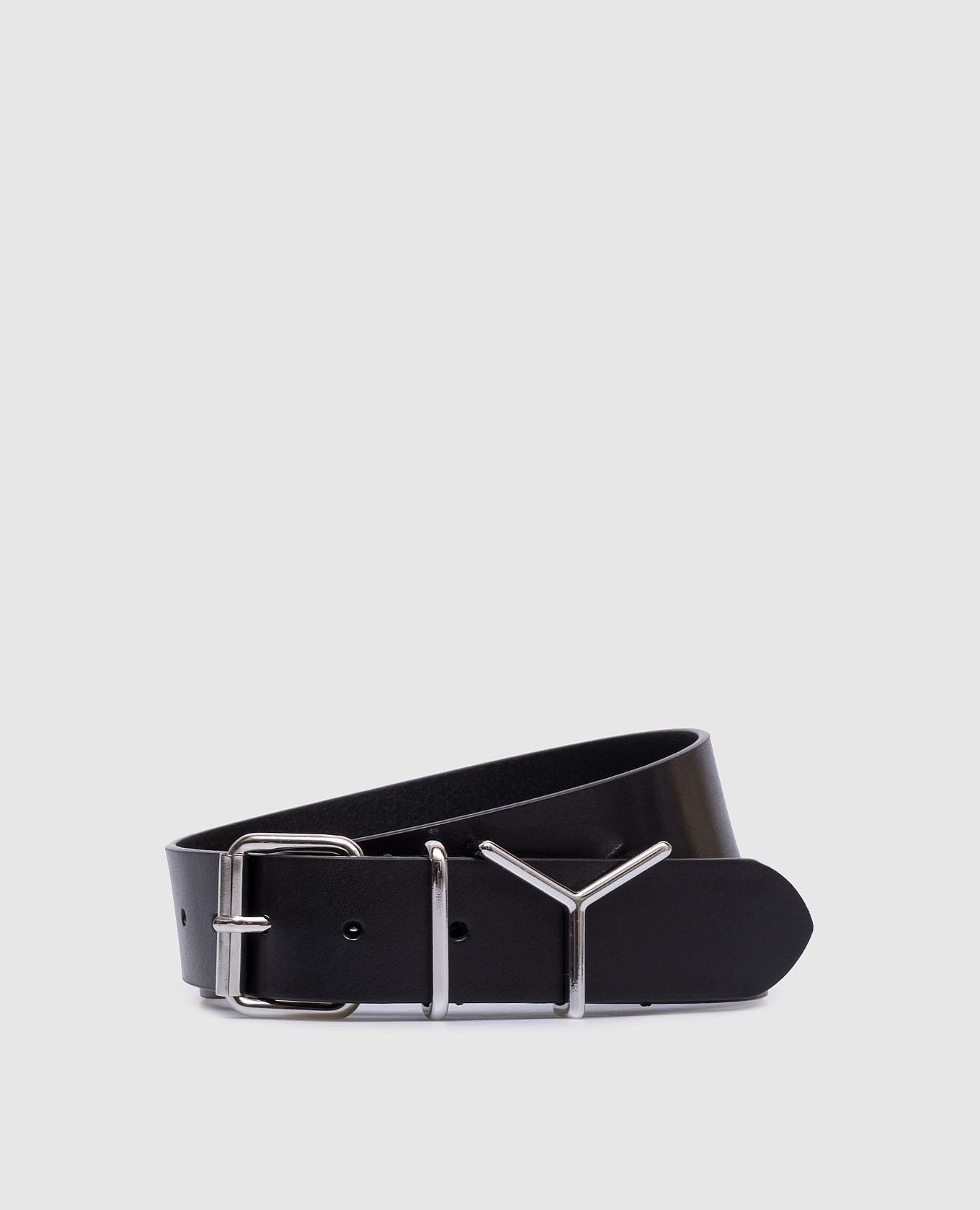 Black leather y belt y project