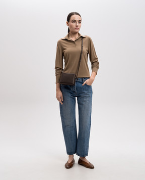 The Row Beige wool polo shirt Ipanelli 8442Y590