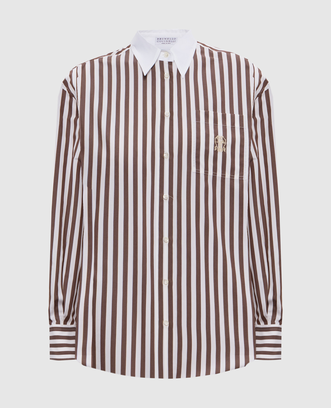 

White striped silk shirt Brunello Cucinelli