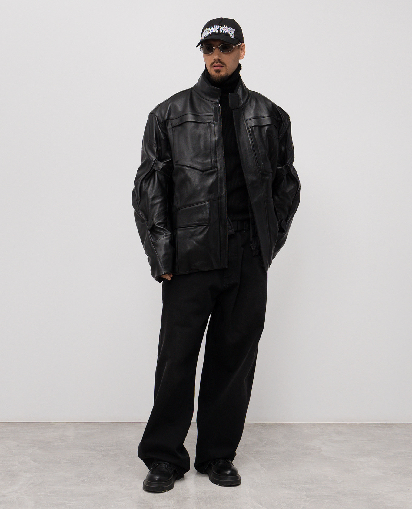 Set of black leather jacket and quilted jacket Vetements 2