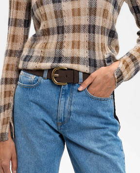 Twinset Brown suede belt 252TO5300