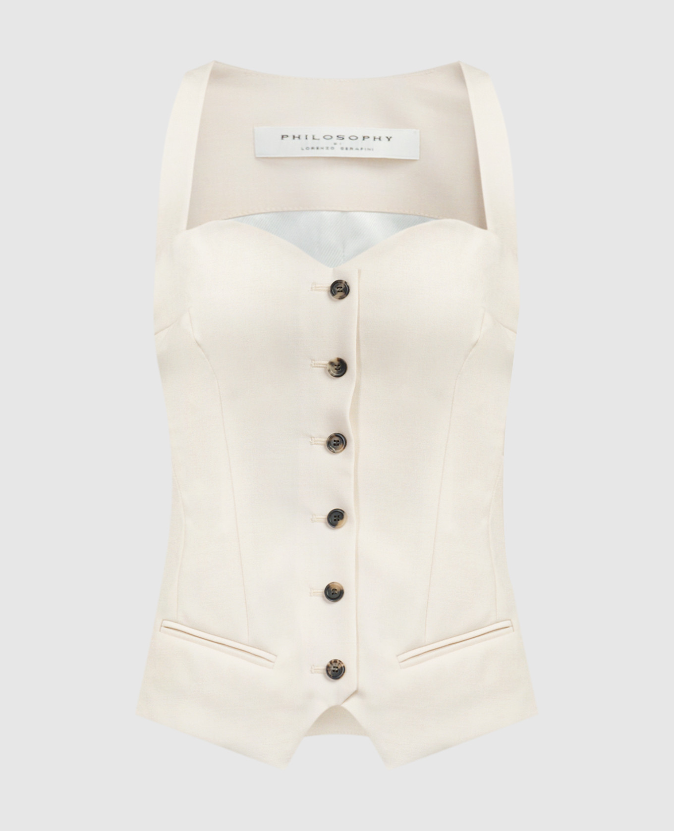 Beige top with wool Philosophy di Lorenzo Serafini