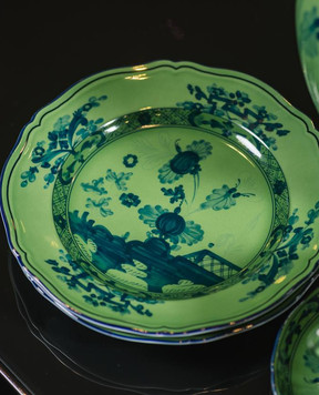 Ginori 1735 Oriente Italiano Green Porcelain Dessert Plate 003RG00FPT110010210236