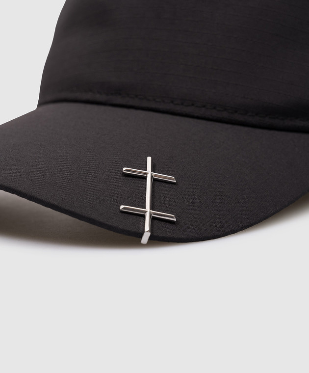 Heliot Emil - Black cap with metal logo 1696 - shop with Estonia