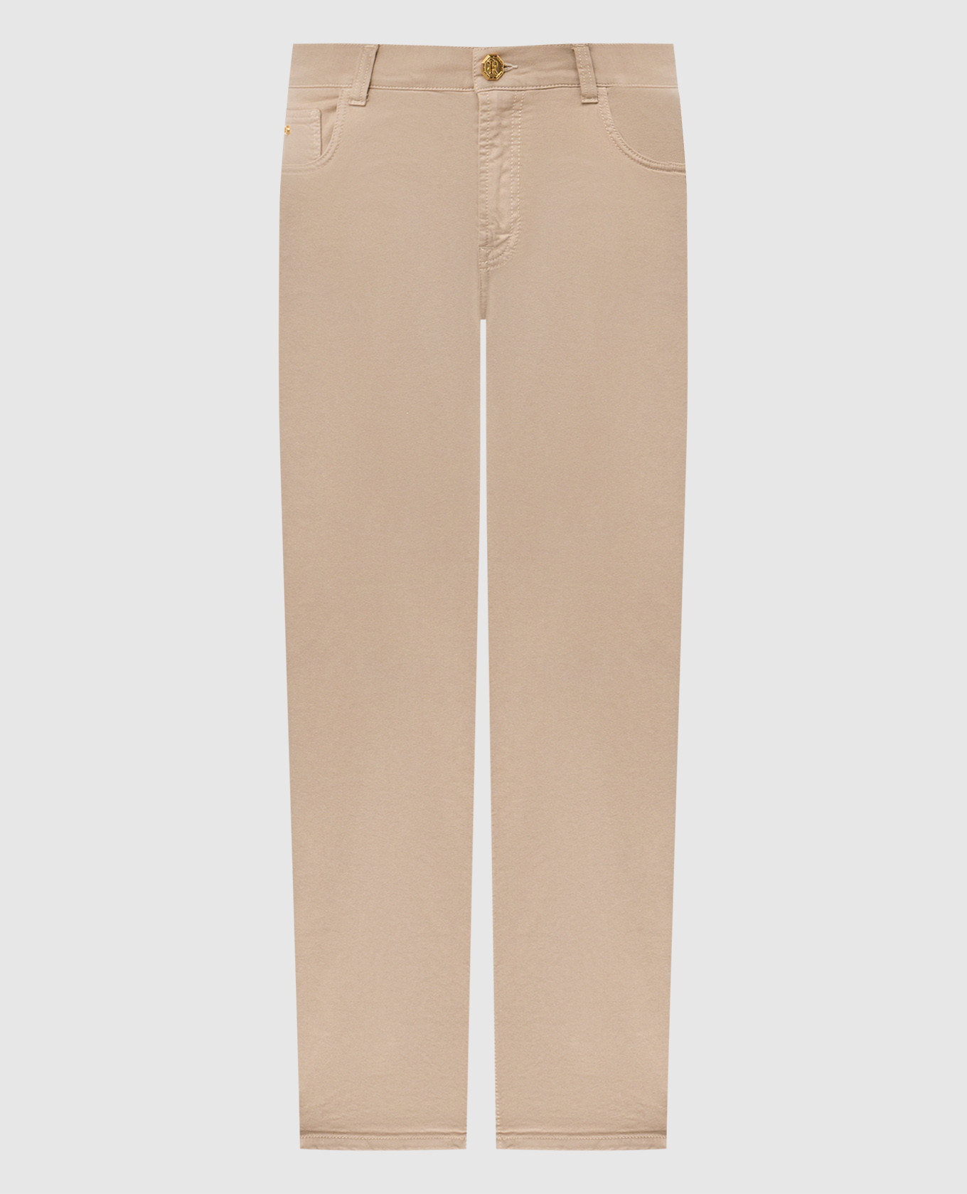 

Beige jeans with logo Stefano Ricci