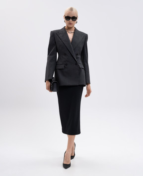 Givenchy Gray double-breasted wool jacket BW30KW14FU