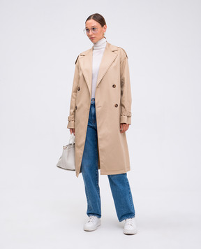 Max Mara PALMIZI double-breasted beige trench coat PALMIZI
