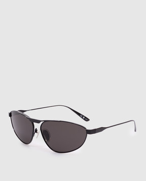 Balenciaga Black Oval Sunglasses 812837T0005