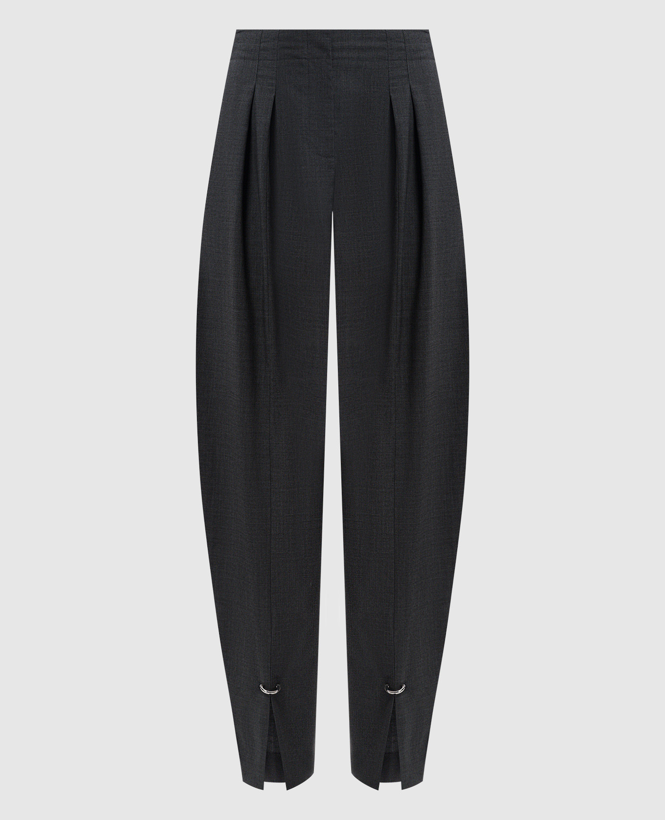 

Gray pants made of wool Thierry Mugler, Black