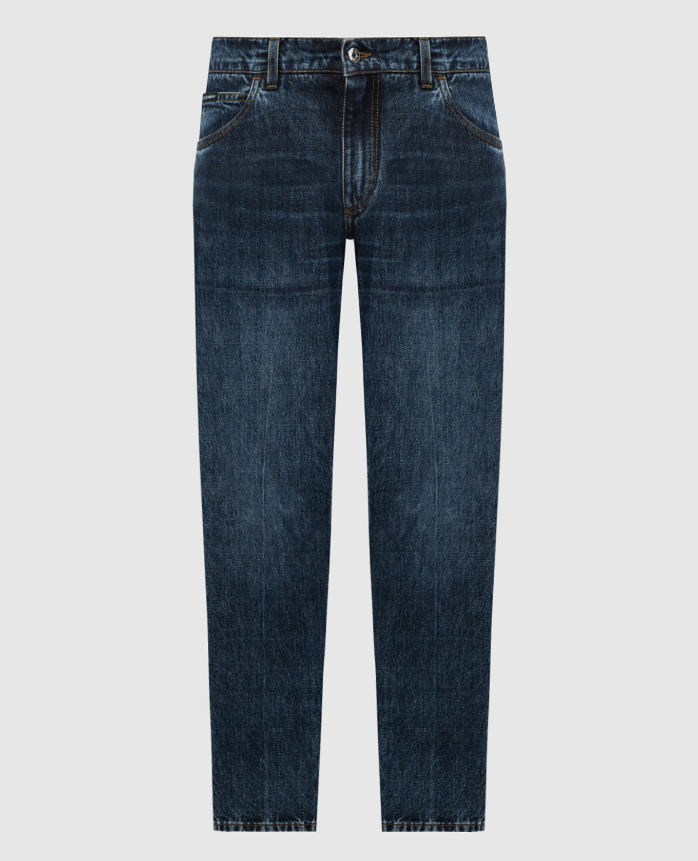 

Blue distressed jeans with logo print Dolce&Gabbana