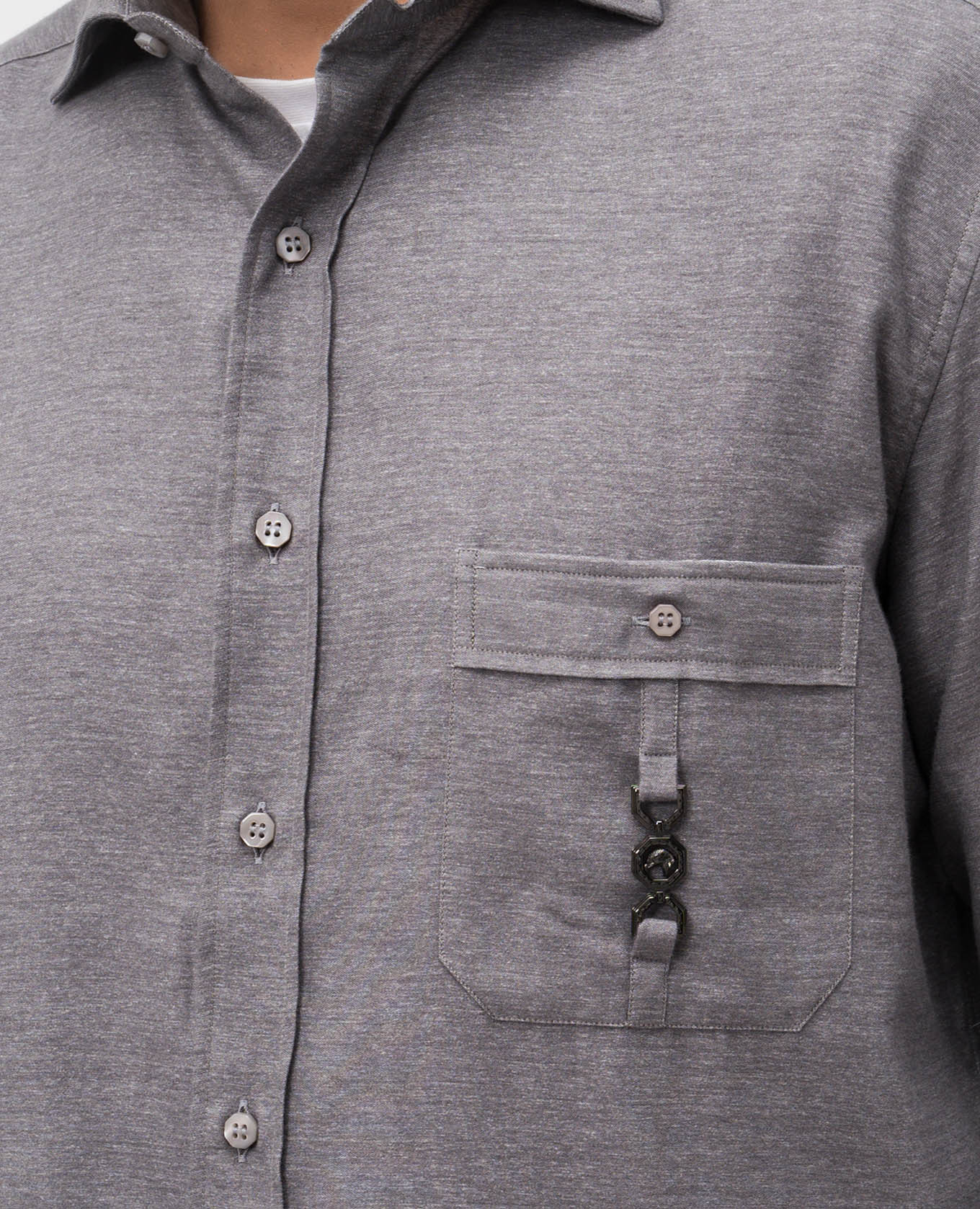 

Gray shirt with emblem Stefano Ricci, Grey