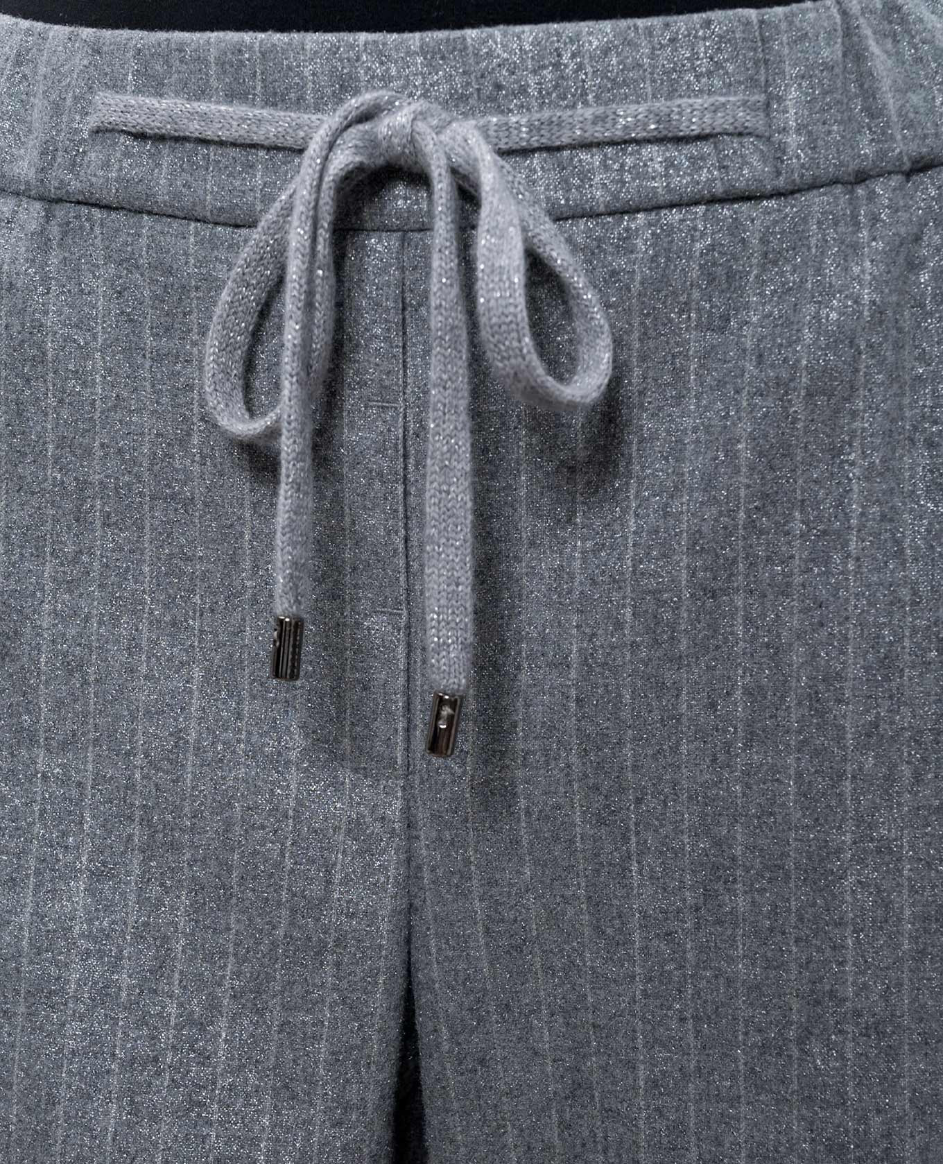 Gray trousers in a stripe with wool Peserico 5