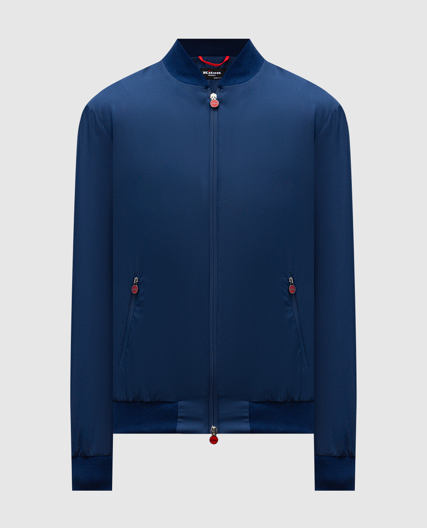 

Blue windbreaker with logo Kiton