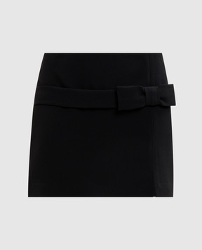 Twinset Black mini skirt with logo 252TP2305