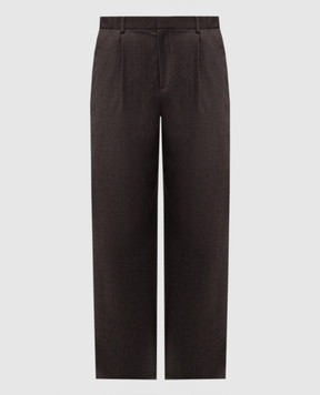 Agnona Brown wool pants T709U3YU1142