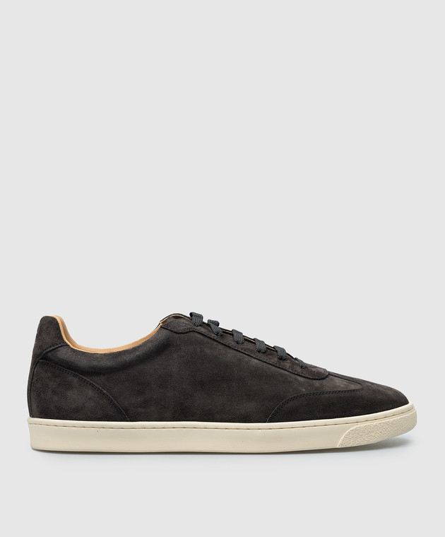 Brunello Cucinelli｜SNEAKERS (MZUSILN311 C2720) Brunello Cucinelli Men's Suede Contrast Sole Sneakers | A.K.