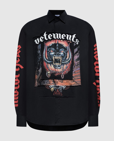 Vetements - Motorhead black shirt with logo print UE64SH240B