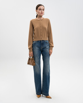 Dolce&Gabbana Brown cashmere cardigan FXVA3ZJDVC2