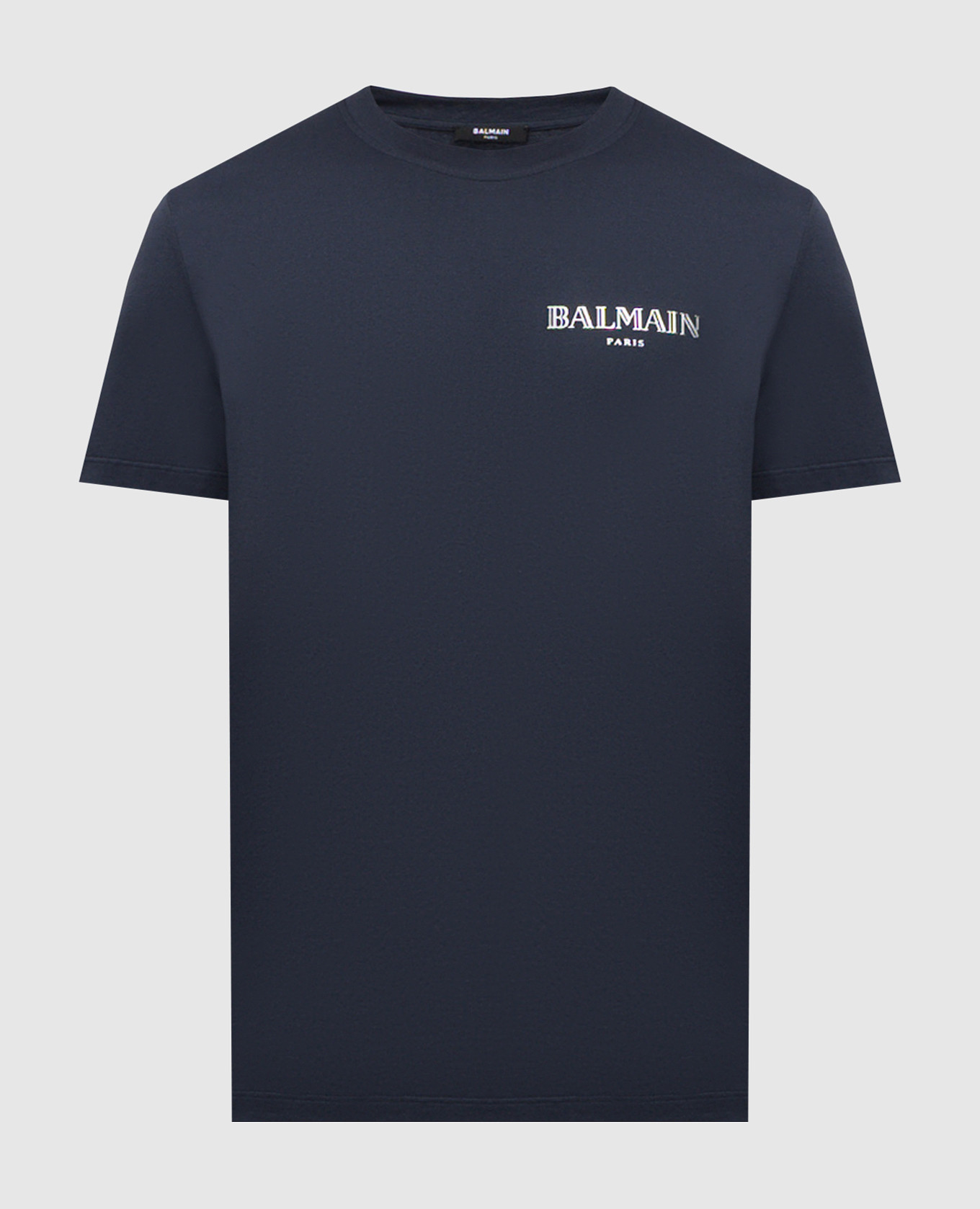 Blue T-shirt with logo Balmain