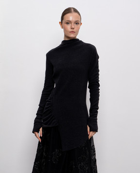 Marc Le Bihan Gray jumper with drape 2741
